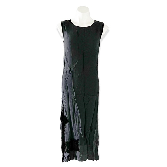J.Jill Whisper Crepe Black Maxi Dress Size 8 NWT $129.00 - Picture 4 of 17